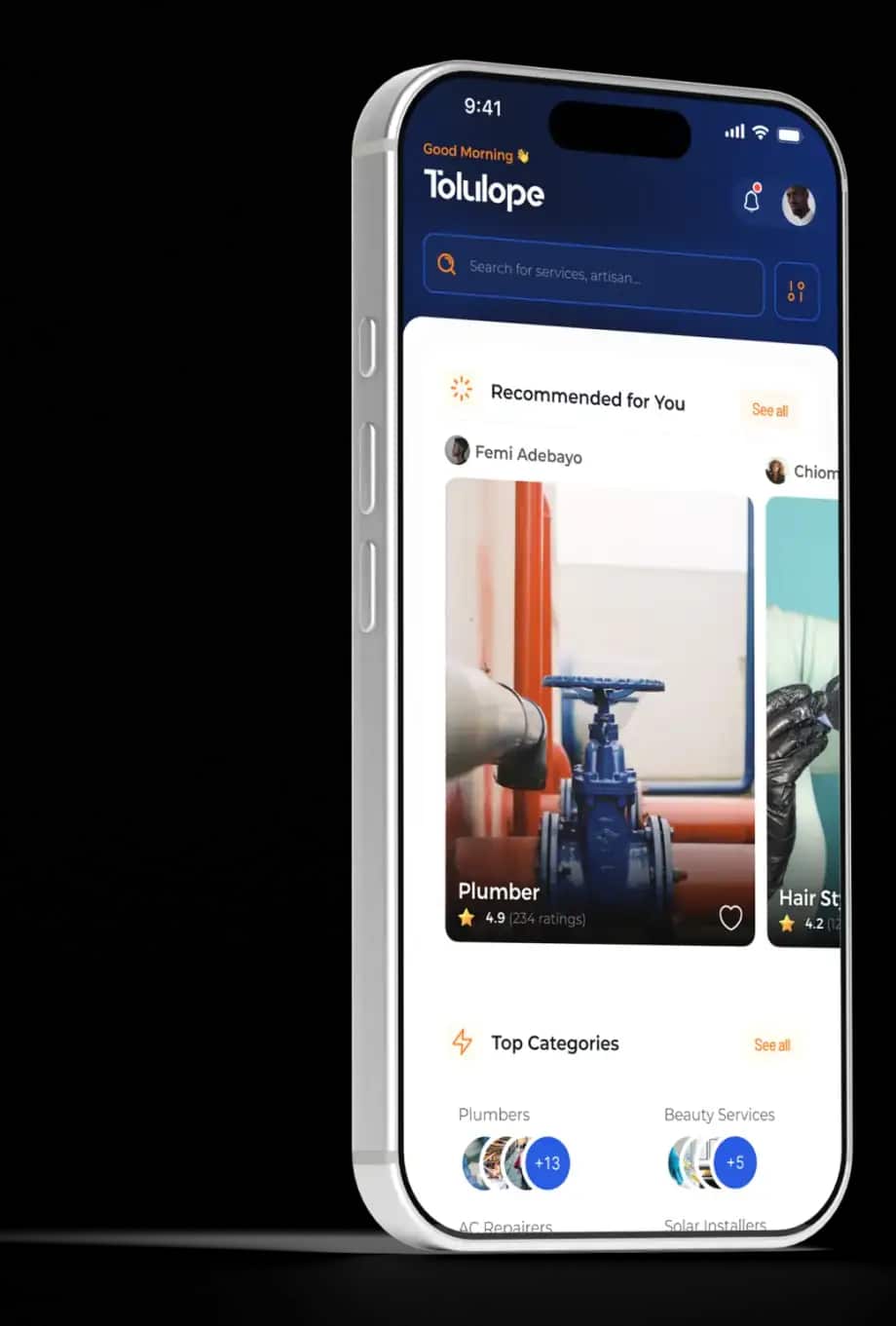Arteesa app screen