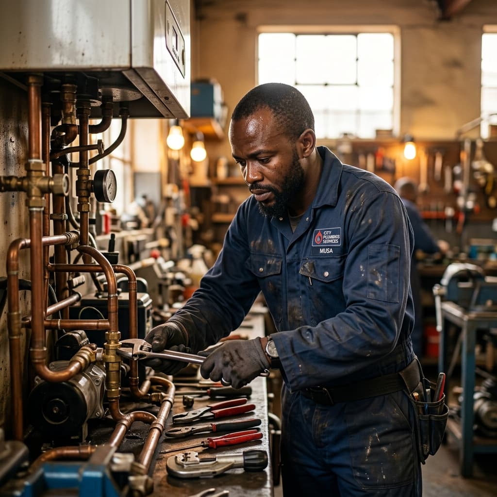 Mechanic working