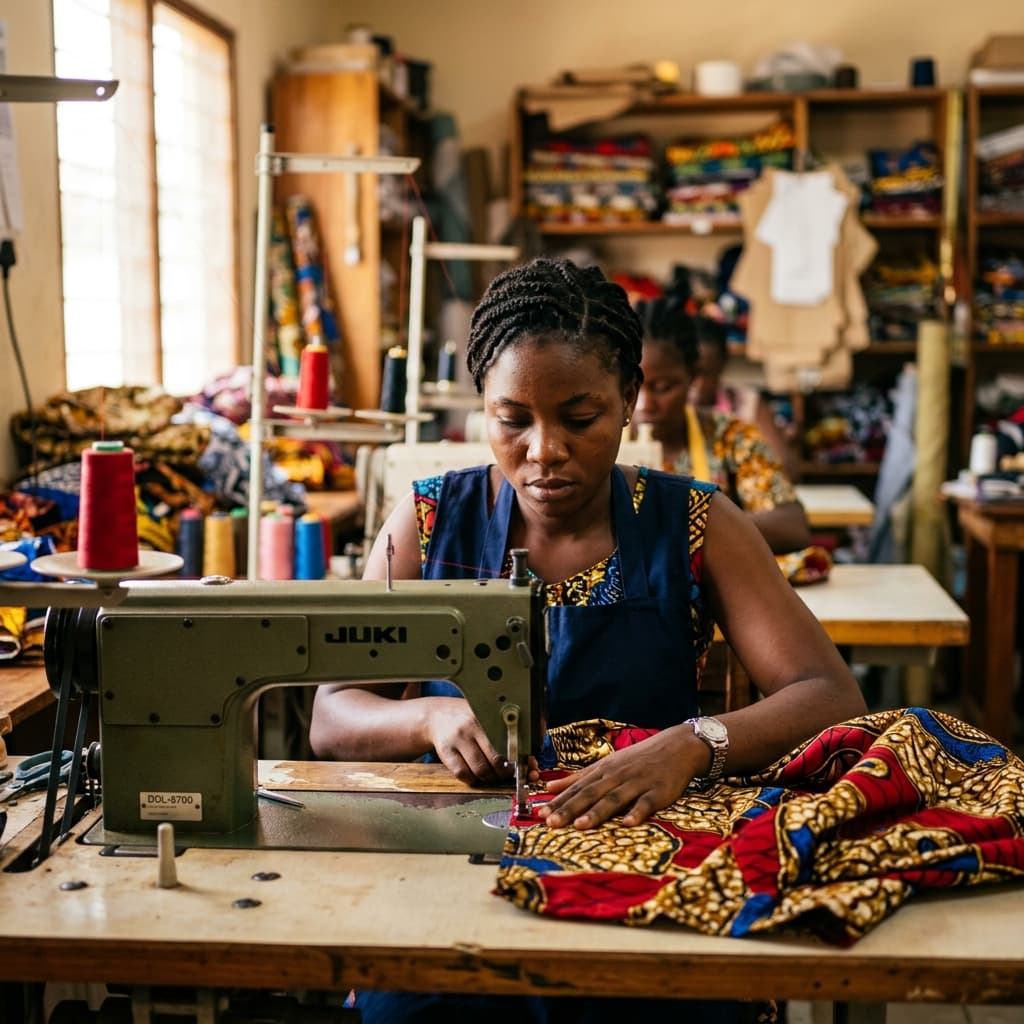 Tailor working