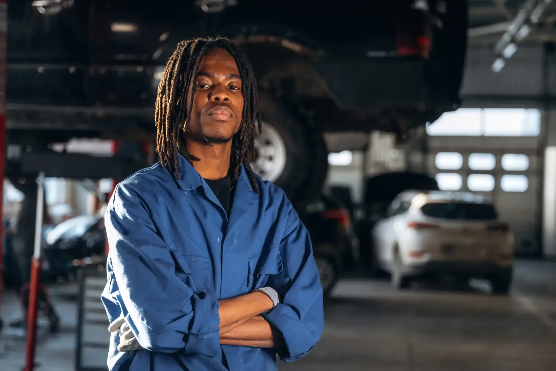 Mechanic ready for a service booking